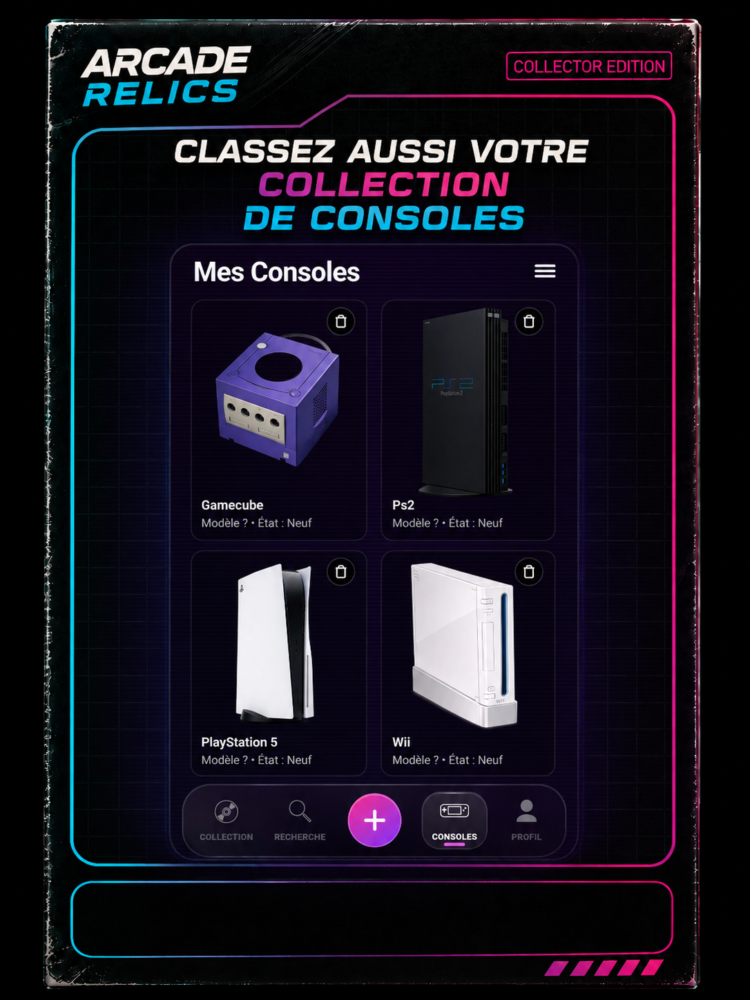 Aperçu des consoles et modèles