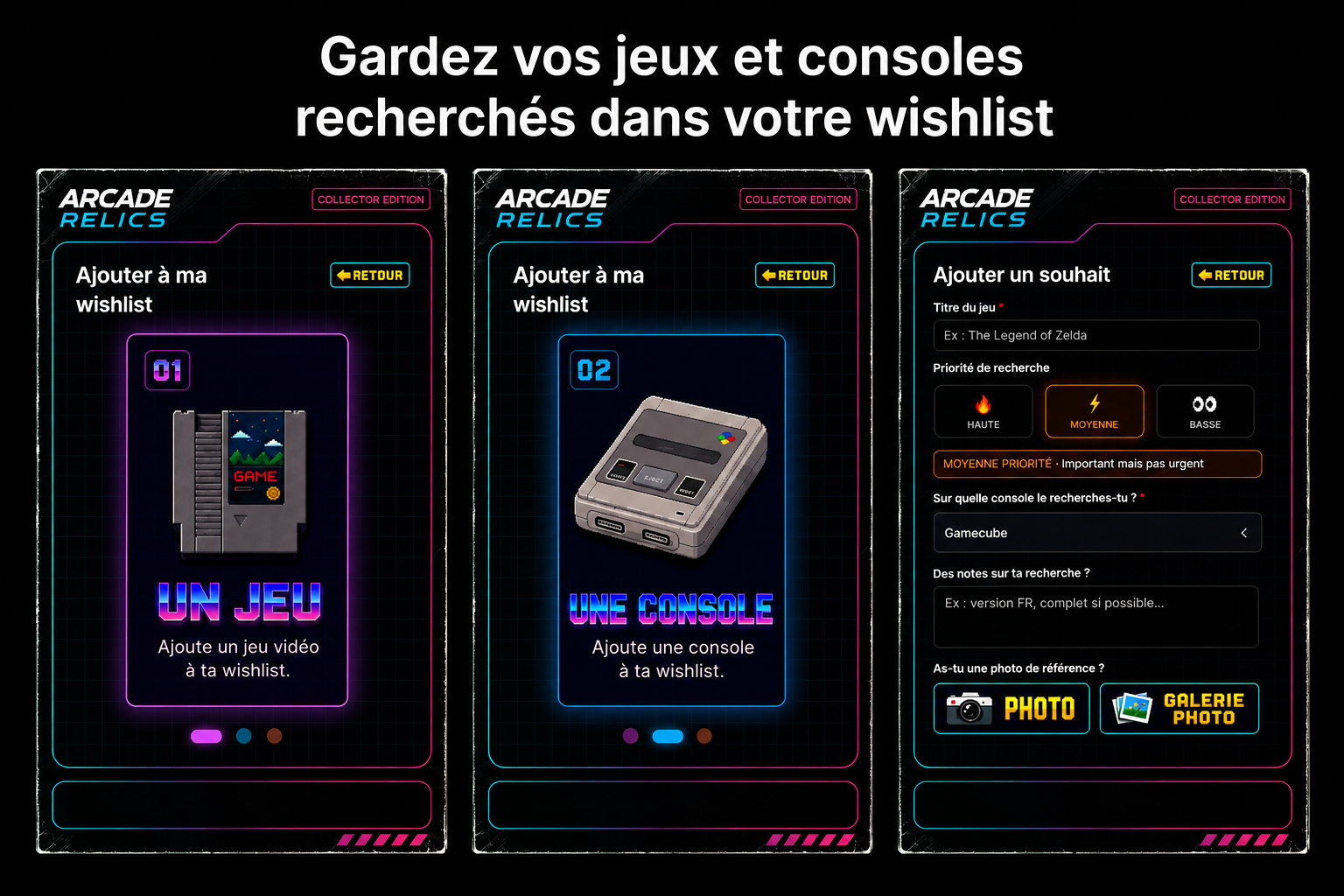 Aperçu de la wishlist